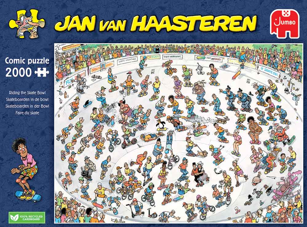 Skateboarden in de Bowl | Jan van Haasteren | 2000 stukjes