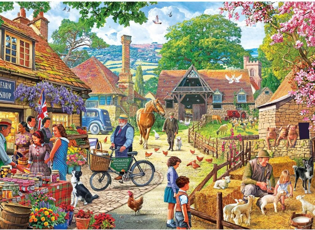 The Farm Shop Puzzel (100 XXL stukjes) - Gibsons puzzels - 100 stukjes