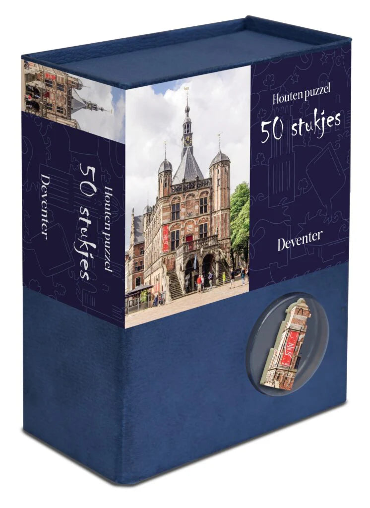 20% korting | Serie houten stedenpuzzels | 12 steden |3x Belgie + 9x Nederland | 50 stukjes per puzzel