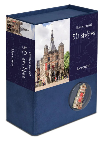 20% korting | Serie houten stedenpuzzels | 12 steden |3x Belgie + 9x Nederland | 50 stukjes per puzzel