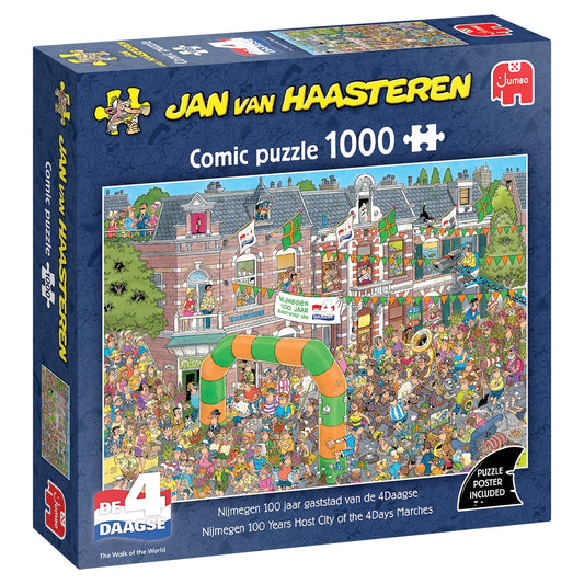 Pre-order nu!!! Nijmegen 100 Jaar Gaststad van de 4Daagse | Jan van Haasteren | 1000 stukjes