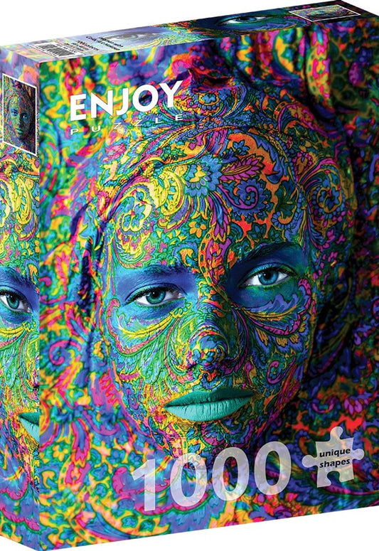 Enjoy Puzzle legpuzzel vrouw kunst make-up | 1.000 stukjes kleurrijk puzzelplezier.