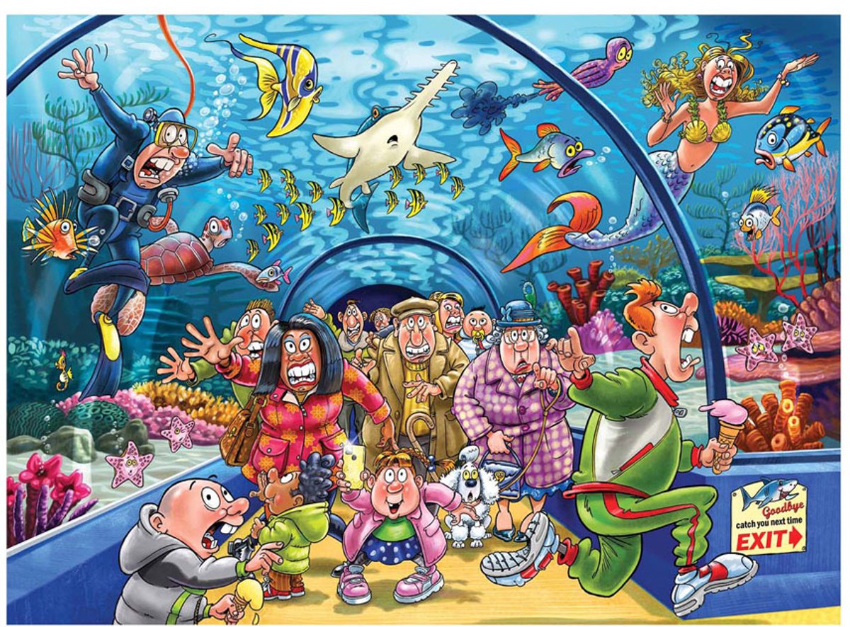 Wasgij Original 43 | Aquarium Capriolen! | Puzzel - 1.000 stukjes