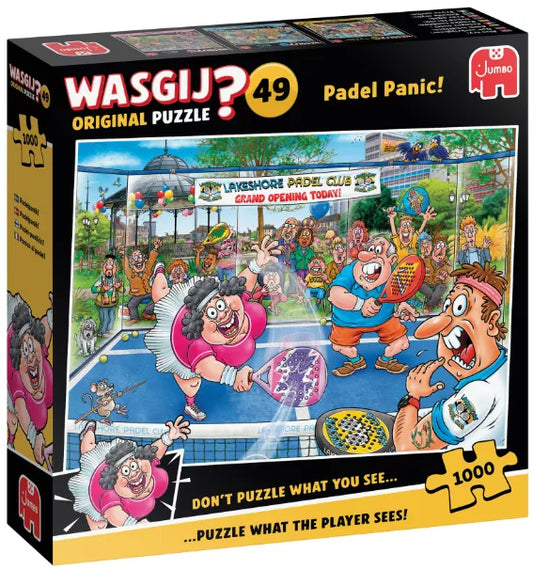 6 Juni 2026 | Wasgij Destiny original 49 | Paniek op de padelbaan | 1.000 stukjes