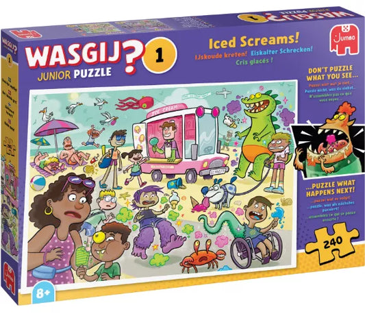 Wasgij Junior 1 | puzzel IJskoude kreten  | 240 stukjes
