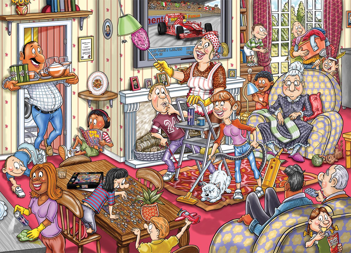 Wasgij Retro Mystery 10 | De Voorjaars-schoonmaak! | 1.000 stukjes